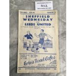 48/49 Sheffield Wednesday v Leeds United Football