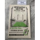 60/61 Newcastle United v Tottenham Football Progra