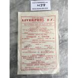 1947 Liverpool Senior Cup Final Football Programme