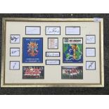 England 1966 Fully Signed Framed Football Display: