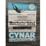 1971 Grasshoppers v Manchester United Football Pos