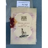 1911 Bradford City FA Cup Final Signed Menu: Dinne