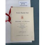 Arsenal 1952 FA Cup Final Football Menu: Red ribbo