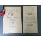 1952 Arsenal FA Cup Final Signed Menu + Memorabilia: Held the evening of the match at the Cafe Royal