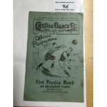 35/36 Crystal Palace Practice Match Football Progr