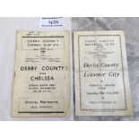 1940s Derby County Home Football Programmes: 44/45