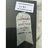 29/30 Aston Villa v Reading Stewards FA Cup Silk B