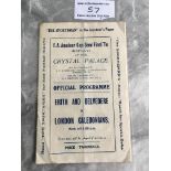 1923/24 At Crystal Palace Amateur Cup Semi Final R