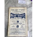 1928/29 Manchester City v Sunderland Football Prog