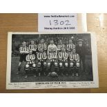 1913 Sunderland FA Cup Final Football Postcard: Ex