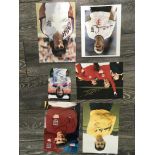 England Signed Football Photos: Large separate pho