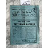 38/39 West Ham v Tottenham FA Cup Football Program