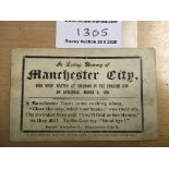 1909/10 Swindon v Manchester City Memorandum Footb