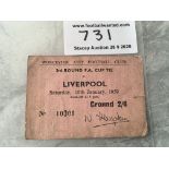 58/59 Worcester City v Liverpool FA Cup Football T