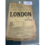 1903 FA Cup Final Football Railway Bill: Issued fo