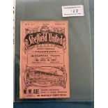 1913/14 Sheffield United v Manchester United Footb