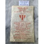 1923/24 Clapton v Leytonstone Football Programme: