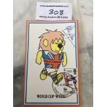 Alan Ball 1966 World Cup Willie Signed Postcard: O