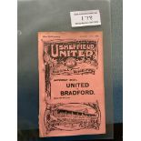 1913/14 Sheffield Boys v Bradford Boys Football Pr