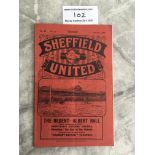 32/33 Sheffield United v Arsenal Football Programm