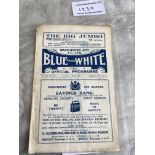 1928/29 Manchester City v Everton Football Program