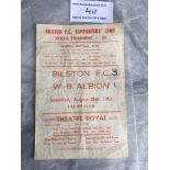 53/54 Bilston v West Brom A Team Football Programm