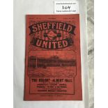 32/33 Sheffield United v Sheffield Wednesday Footb