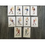 1966 England Signed World Cup Art Cards: 100% genu