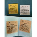 Arsenal 1970s Home Football Tickets: 5 from 69/70