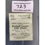 1940 Cup Final Football Ticket Blackburn Rovers v