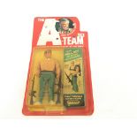 An A-Team Hannibal Smith figure carded.