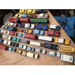 A collection of playworn diecast vehicles includin