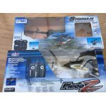 R/C Mini helecopters, boxed, x2,