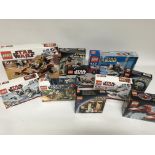 A collection of Star Wars Lego, all boxed.(10)