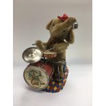 A Japanese battery operated drumming elephant.