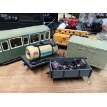 O gauge, railway including a carriage, Crane,Tanke