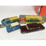 Corgi 227 morris Mini- Cooper competition model boxed together with a corgi 247 Mercedes Benz