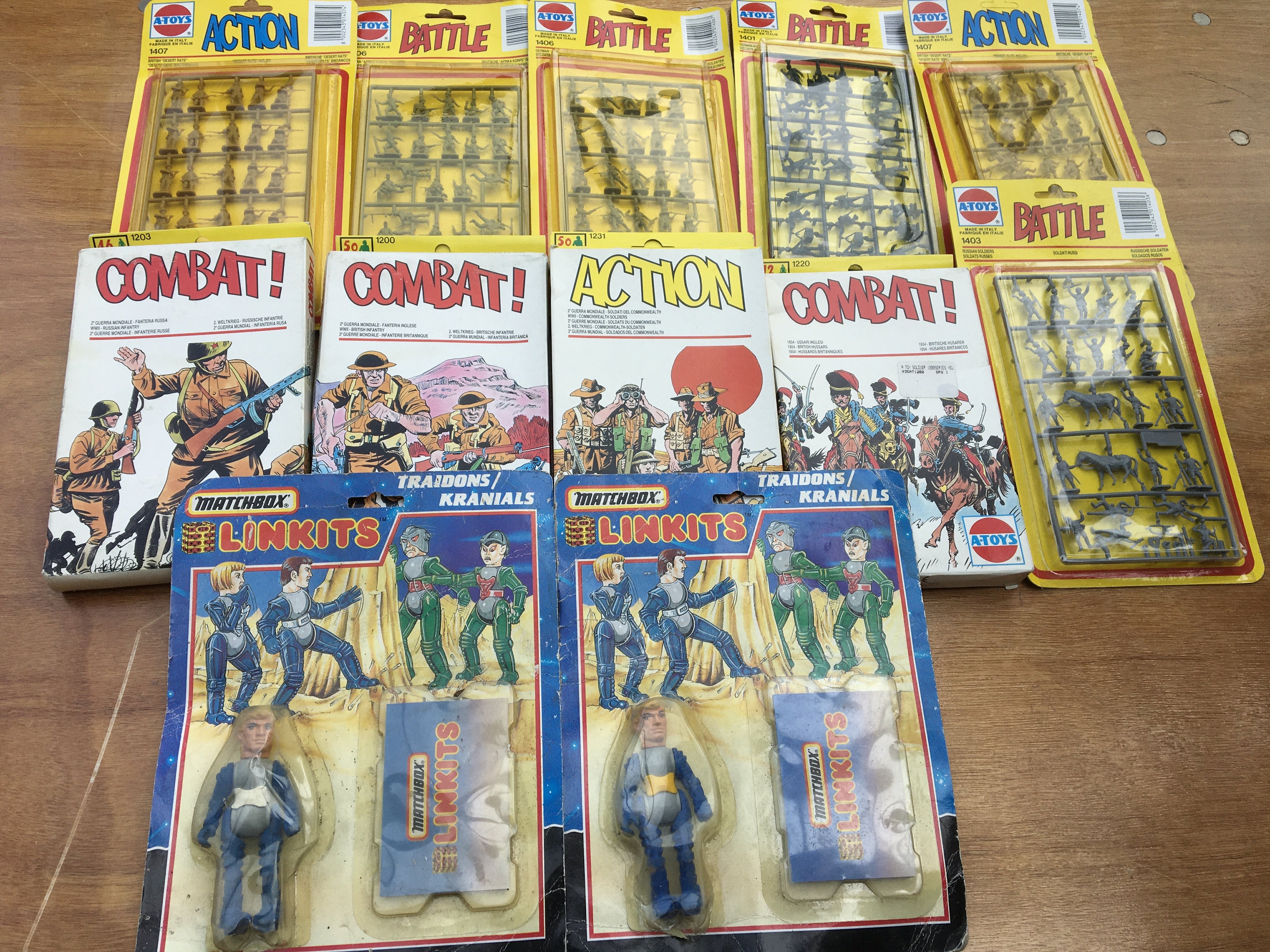 A collection of carded A-Toys, Action, Battle and