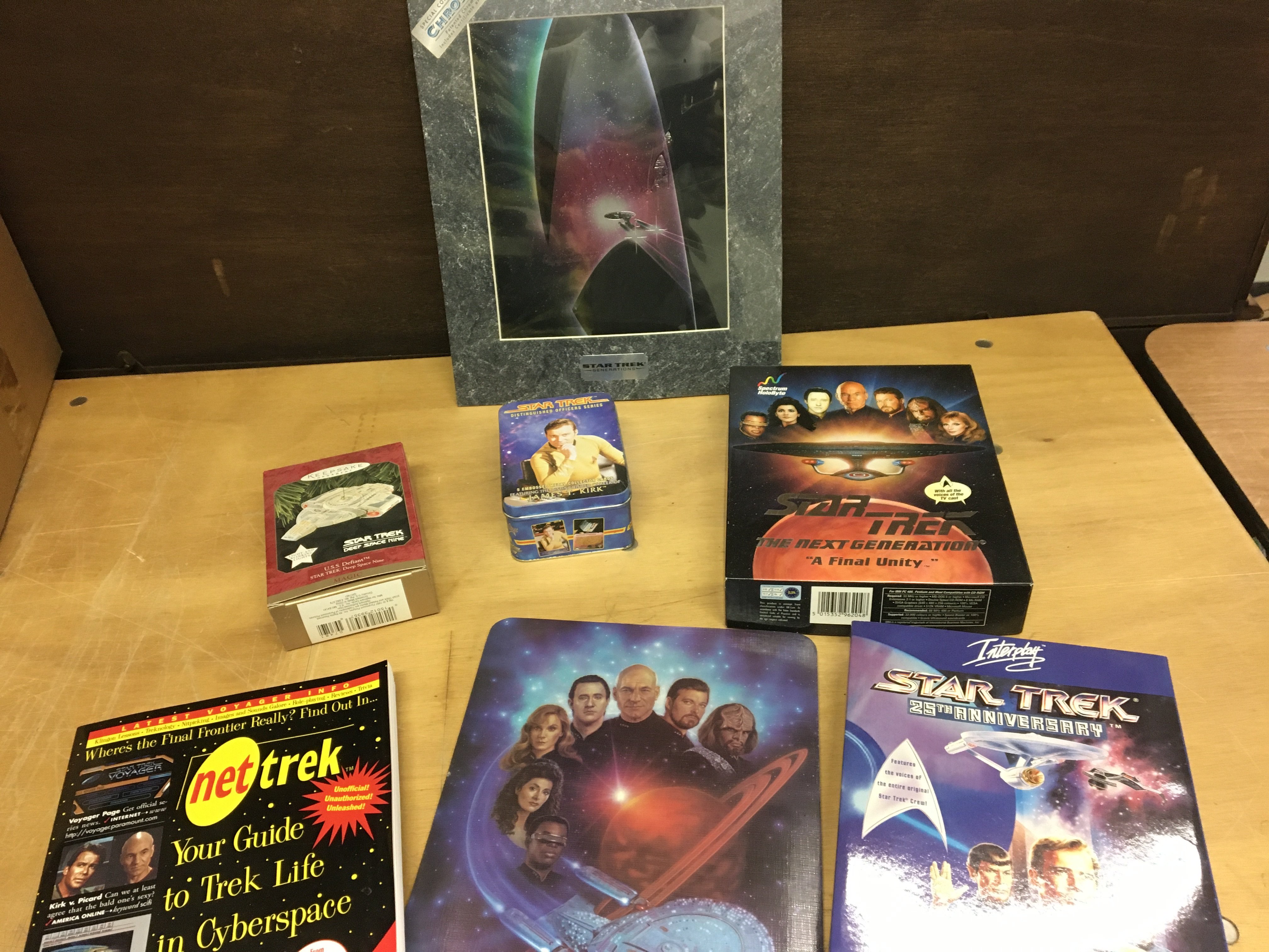 A box containing a collection of Star Trek Collect