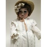 A AM 390 German doll in Edwardian style dress 48 c