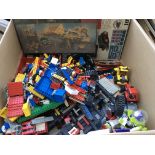 A box of loose Lego including Technic and made up