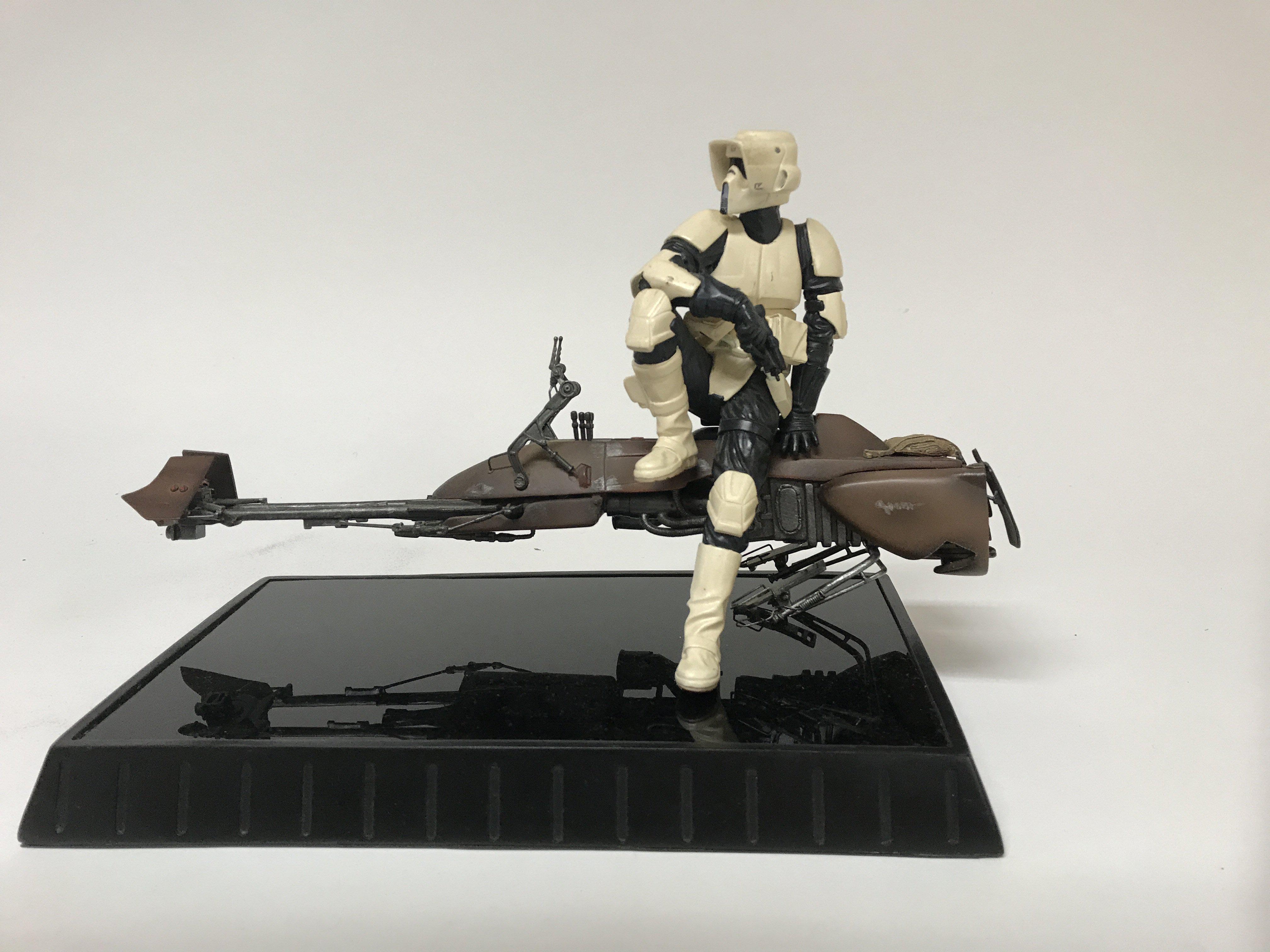 A Star Wars Scout Troooper and Speeder Bike statue