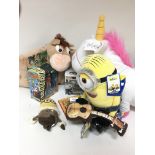 A collection of soft toys etc.