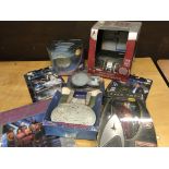 A collection of Star Trek toys, calendars etc.