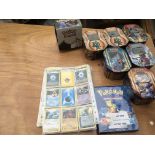 Pokemon cards, tins and album