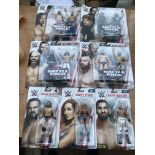 WWE Wrestling, carded figures including 4x Battle