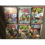 A collection of Planet of the apes comics.