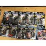 A collection of Star Trek figures all carded (10)