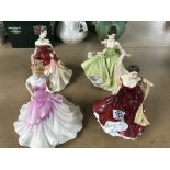 4 Royal Doulton figurines hn5466/hn5464/hn5467/hn565.