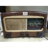 A vintage mottled Bakelite Cossor 501AC radio and a further vintage Bakelite radio.